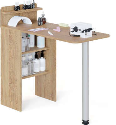 Стол для компьютера Сокол СП-19 складн. столешница ЛДСП дуб сонома каркас хром (00-00013783)