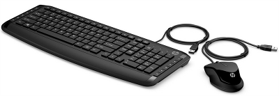 клавиатура и мышь Keyboard and Mouse HP Pavilion 200 Wired RUSS (black) cons