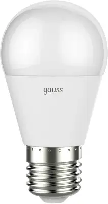Лампа светодиодная Gauss 105102107-D 7Вт цок.:E27 шар 220B св.свеч.бел.теп. (упак.:1шт)