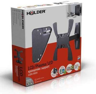 Кронштейн для телевизора Holder LCDS-5020 белый 22"-42" макс.30кг настенный поворот и наклон