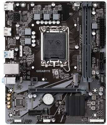 Материнская плата Gigabyte H610M K DDR4, RTL Socket 1700, Intel®H610, 2xDDR4-3200, HDMI, 1xPCI-Ex16, 1xPCI-Ex1, 2xSATA3, 1xM.2, 8Ch Audio, GLan, (4+2)xUSB2.0, (2+2)xUSB3.2, mATX, RTL {10}