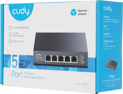Коммутатор Cudy HS105 (L2) 5x2.5Гбит/с неуправляемый