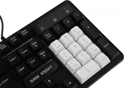 Клавиатура Defender Dark Knight GK-077 белый/черный USB Multimedia for gamer LED (45078)