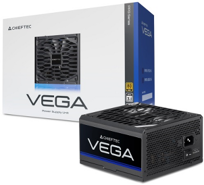 Блок питания Chieftec Vega PPG-750-S (ATX 3.1, 750W, 80 PLUS GOLD, Active PFC, 135mm fan, Gen5 PCIe) Retail