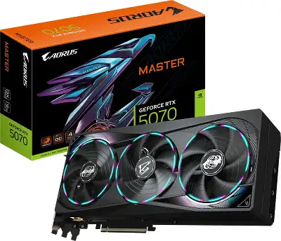 Видеокарта Gigabyte PCI-E 5.0 GV-N5070AORUS M-12GD 1.0 NVIDIA GeForce RTX 5070 12Gb 192bit GDDR7 2715/28000 HDMIx1 DPx3 HDCP Ret