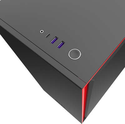 Корпус NZXT H710, черный/красный, ATX, Без БП (CA-H710B-BR)