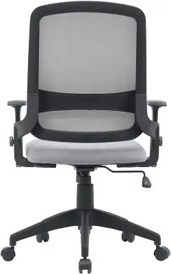 Кресло Cactus CS-MC313-BKGY черный/серый сетка/ткань низк.спин. крестов. пластик пластик черный