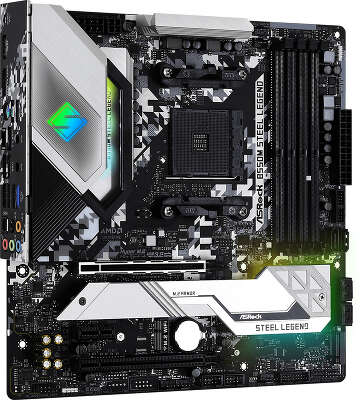 Материнская плата mATX LGAAM4 ASRock B550M STEEL LEGEND