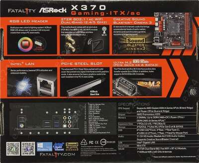 Материнская плата mini-ITX LGAAM4 ASRock Fatal1ty X370 Gaming-ITX/ac