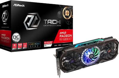 Видеокарта ASRock AMD Radeon RX 6800 XT Taichi X OC 16Gb DDR6 PCI-E HDMI, 2DP