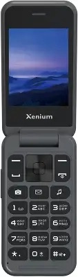 Мобильный телефон Xenium X680 темно-серый раскладной 2Sim 2.8
