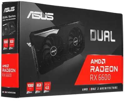 Видеокарта ASUS AMD Radeon RX 6600 DUAL-RX6600-8G-V2 8Gb DDR6 PCI-E HDMI, 3DP