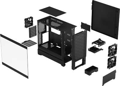 Корпус Fractal Design Pop Air Black TG Clear Tint, черный, ATX, Без БП (FD-C-POA1A-02)