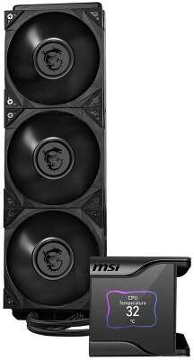 Жидкостная система охлаждения MSI MEG CORELIQUID S360, LGA1700, AM5 3X SILENT GALE 120MM FAN,SILENT GALE P14,IPS LCD, LGA1700, AM5, COLOR BOX, (859466)
