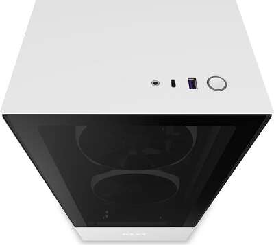 Корпус NZXT H510 Elite White/black, белый, ATX, Без БП (CA-H510E-W1)