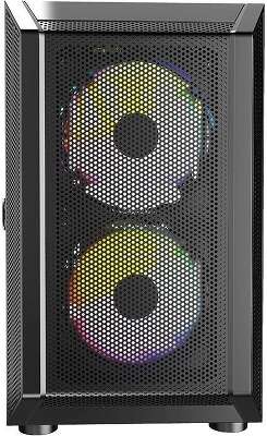 Корпус PowerCase Mistral Micro H3B Mesh LED, черный, mATX, Без БП (CMIMH3B-L3)