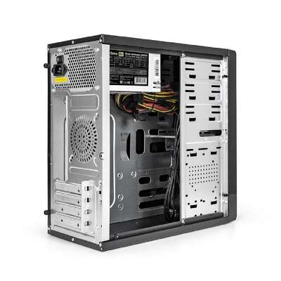 Exegate EX277437RUS Корпус Minitower MA-371X Black, mATX <UN500, 120mm> 2*USB+2*USB3.0, Audio