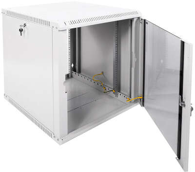 Шкаф коммутационный ЦМО ШРН-ЭКОНОМ (ШРН-Э-12.650) настенный 12U 600x650мм пер.дв.стекл 65кг серый 600мм 23.9кг 180град. 608мм