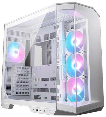Корпус MSI MAG Pano 100R PZ WHITE , Mid Tower, ATX, 2xUSB 3.2 Gen 1, 1xUSB 3.2 Gen2 Type-C, 3x120mm ARGB Reverse Blade Fan, 1x120mm ARGB Fan, ARGB+PWM Control Board,Tempered Glass Window, Brown Box