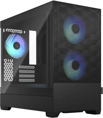 Корпус Fractal Design Pop Mini Air RGB Black TG Clear Tint, черный, mATX, Без БП (FD-C-POR1M-06)