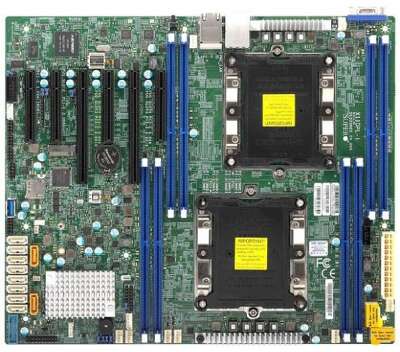Supermicro MBD-X11DPL-I-B OEM {2 x P (LGA 3647), 8 DIMM slots, Intel C621 controller for 10 SATA3 (6 Gbps) ports; RAID 0,1,5,10; Dual LAN with LewisburgMarvell 88E1512 PHY}