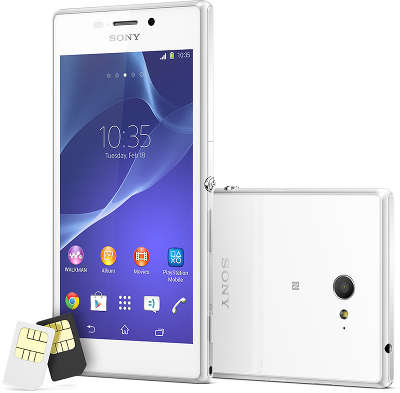 Смартфон Sony D2302 Xperia™ M2 dual , белый