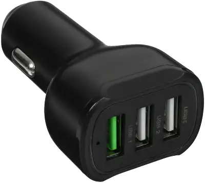 Автомобильное зар./устр. Wiiix UCC-5-3-01-QC-ANT 2.1A (QC) 3xUSB универсальное черный