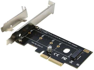 ORIENT C300E, Переходник PCI-E 4x->M.2 M-key NVMe SSD, тип 2230/2242/2260/2280, планки крепления в комплекте (31100)