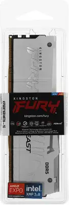 Память DDR5 16GB 6000MHz Kingston KF560C36BWE2A-16 Fury Beast White Expo RGB RTL PC5-48000 CL36 DIMM 288-pin 1.35В dual rank с радиатором Ret