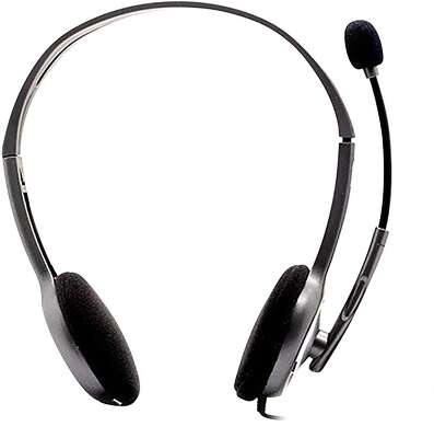 Гарнитура Logitech H110 серая, 2х jack 3.5мм, поворотный микрофон, кабель 1.8м