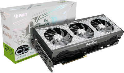Видеокарта Palit NVIDIA nVidia GeForce RTX 4070Ti GameRock Classic OC 12Gb DDR6X PCI-E HDMI, 3DP