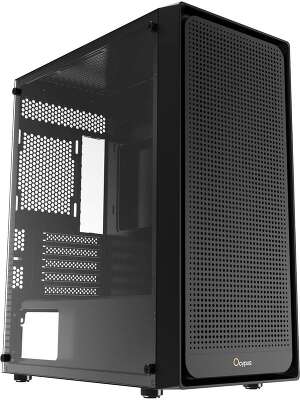 Корпус MiniTower Ocypus Gamma C50 BLACK (mATX, без БП, 2xUSB1.1 Type-A+USB3.2 Type-A) (Gamma-C50-BKG000XX-GL)