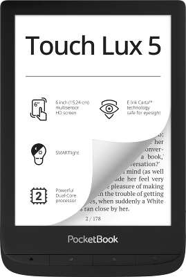 Электронная книга 6" PocketBook 628 Touch Lux 5 Ink, WiFi, чёрная [PB628-P-WW]