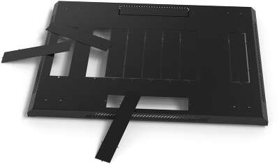 Шкаф коммутационный Hyperline (TTBR-2266-AS-RAL9004) напольный 22U 600x600мм пер.дв.стекл задн.дв.спл.стал.лист 2 бок.пан. 800кг черный 510мм 1166мм IP20 сталь