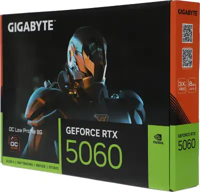 Видеокарта Gigabyte PCI-E 5.0 GV-N5060OC-8GL 1.0 NVIDIA GeForce RTX 5060 8Gb 128bit GDDR7 2497/28000 HDMIx1 DPx3 HDCP Ret low profile