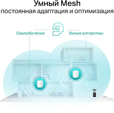 Mesh система TP-LINK Deco X60, 802.11a/b/g/n/ac/ax, 2.4/5ГГц, до 3000 Мбит/с, 3шт