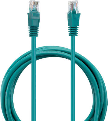 Патч-корд Buro UTP-5E-2M-GR UTP 4 пары cat.5E CCA molded 2м зеленый RJ-45 (m)-RJ-45 (m)