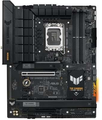 ASUS TUF GAMING B760-PLUS WIFI (Socket 1700, ATX, 4xDDR5(192GB), DP/HDMI, 1xPCIe 5.0x16/1xPCIe 3.0x16/2xPCIe 3.0, 1xLAN (2.5GbE), Wi-Fi, BT, 4xSATA 6Gb/s, 3xM.2, 1xType-C, 4xUSB 3.2, 1xUSB 2.0)