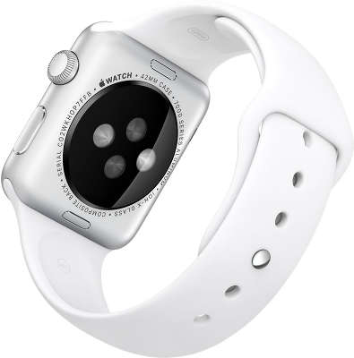 Часы Apple Watch Sport 42 мм (белый алюминий, белый спортивный ремешок) [MJ3N2RU/A]