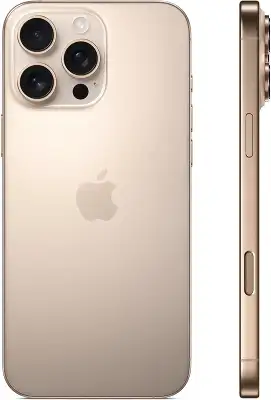 Смартфон Apple iPhone 16 Pro Max 256Gb бежевый титан моноблок 3G 4G 1Sim 6.9" 1320x2868 iOS 18 48Mpix 802.11 a/b/g/n/ac/ax/be NFC GPS Protect