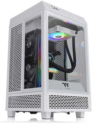 Корпус Thermaltake The Tower 100 Snow, белый, mini-ITX, Без БП (CA-1R3-00S6WN-00)