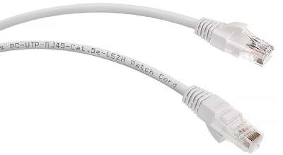 Cabeus PC-UTP-RJ45-Cat.5e-5m-WH-LSZH Патч-корд U/UTP, категория 5е, 2xRJ45/8p8c, неэкранированный, белый, LSZH, 5м
