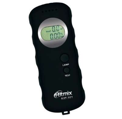 Алкотестер Ritmix RAT-301 полупроводниковый черный
