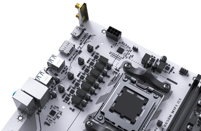 Материнская плата MAXSUN MS-Challenger B650M WIFI ICE, AM5, B650, 2*DDR5, 3*SATA 3.0, M.2, USB 3.2, USB 2.0, 1*PCIE 16, 1*PCIE 1, HDMI+DP, mATX