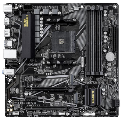 Материнская плата GIGABYTE B550M DS3H R2, AM4, B550, 4*DDR4, 4*SATA, 2*M.2, 4*USB 3.2, 2*USB 2.0, 2*PCIx16, 1*PCIx1, HDMI+DP, mATX
