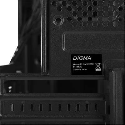 Корпус Digma DC-MATX100-U2, черный, mATX, Без БП (DC-MATX100-U2)