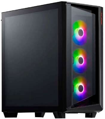 XPG CRUISER BLACK (CRUISERST-BKCWW) (Midi-Tower, черный, TG, 120mm ARGB fan*3)