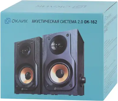 Колонки Оклик OK-162 2.0 черный 8Вт