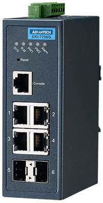 Коммутатор Advantech EKI-7706G-2F-AE 4GE+2SFP Gigabit Managed Redundant Industrial Switch