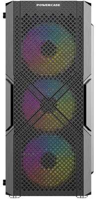 Powercase MISTRAL T4B, TEMPERED GLASS, 4X 120MM 5-COLOR FAN, ЧЁРНЫЙ, ATX (CMITB-L4)